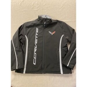 Men's Corvette Embroidered Water Resistant Soft Lined Black Jacket Size 3XL
